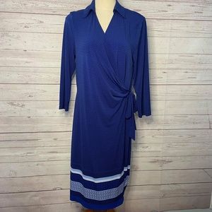 The Limited Collection Geometric Wrap Dress, Large